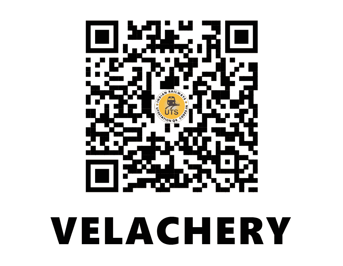 UTS QR Code for VELACHERY - VLCY (SR - TAMIL NADU)